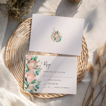Einfaches Elegantes Eukalyptus-Pampasgras-Protea