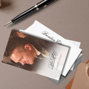Einfaches elegantes Foto Beruflich Visitenkarte