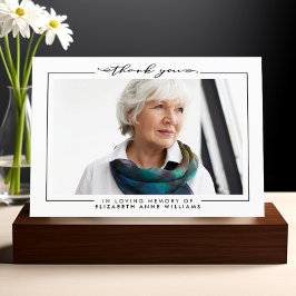 Einfaches elegantes Foto Dankeskarte