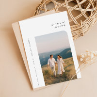 Einfaches elegantes Foto Hochzeit lädt ein