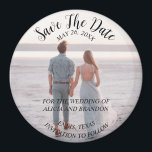 Einfaches elegantes Foto Hochzeit Modernes Rustika Magnet<br><div class="desc">Einfaches,  elegantes,  skurriles,  modernes Foto Wedding,  Save the Date Magnet. Sie können es mit Ihren Daten personalisieren.</div>