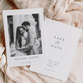 Einfaches elegantes Foto Hochzeit speichert das Da Save The Date