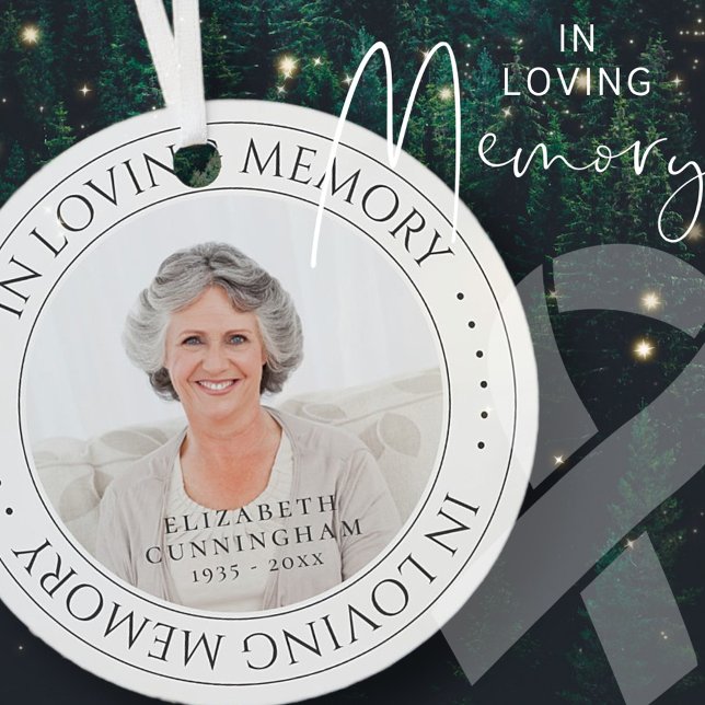 Einfaches elegantes Foto im Gedächtnisgedächtnis Ornament Aus Metall (Von Creator hochgeladen)