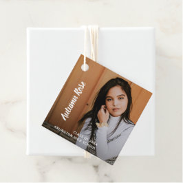 Einfaches elegantes Foto Moderner Abschluss Geschenkanhänger