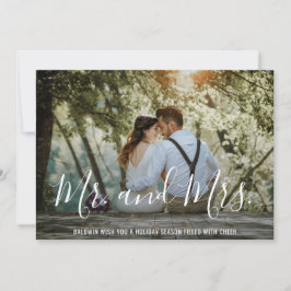 Einfaches elegantes Foto Neuvermählte Weihnachten