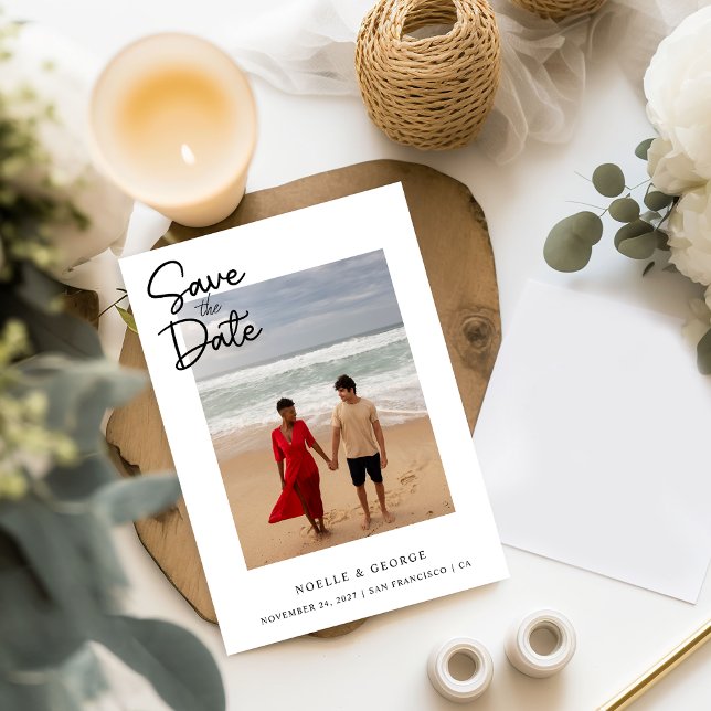 Einfaches elegantes Foto Save The Date (Von Creator hochgeladen)
