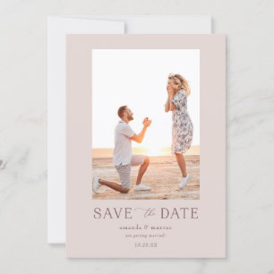 Einfaches elegantes Foto Save the Date Einladung