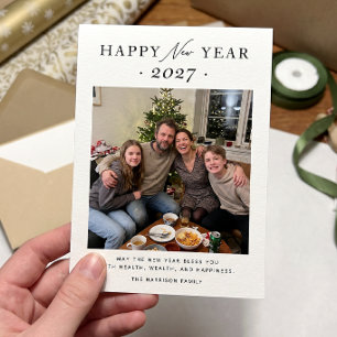 Einfaches Elegantes Frohes Neues Jahr 2023 Foto Feiertagskarte