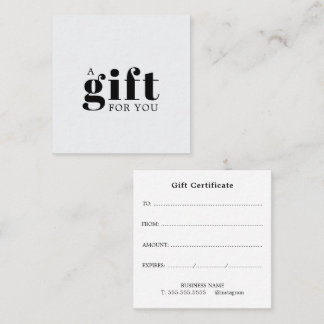 Einfaches Elegantes Geschäftsgeschenk Treuekarte