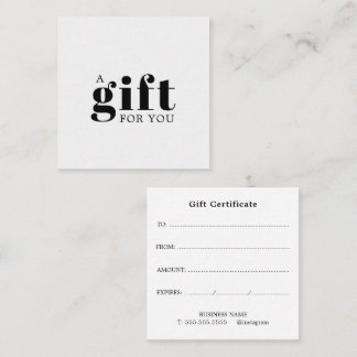Einfaches Elegantes Geschäftsgeschenk Treuekarte
