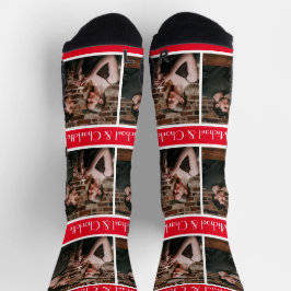 Einfaches elegantes Geschenk Valentinstag Paar Fot Socken