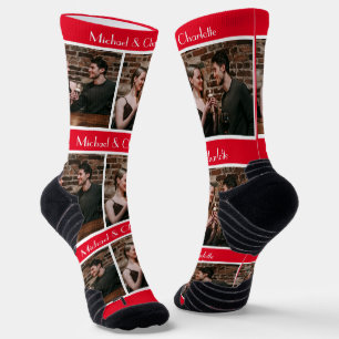 Einfaches elegantes Geschenk Valentinstag Paar Fot Socken