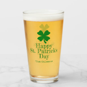 Einfaches Elegantes Glück Kleeblatt St Patricks Da Glas