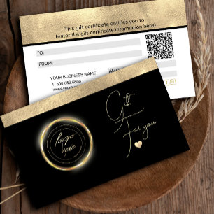Einfaches Elegantes Gold Foil Herzstück Visitenkarte
