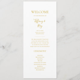 Einfaches elegantes GoldWedding-Programm Programm