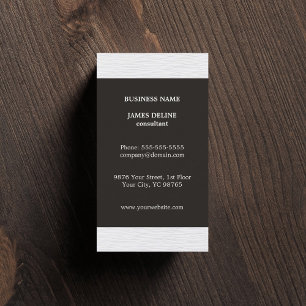 Einfaches elegantes Grey Texture White Consultant Visitenkarte