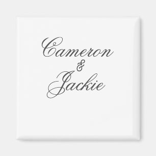 Einfaches elegantes Hochzeitspaar-Name stilvolle K Magnet