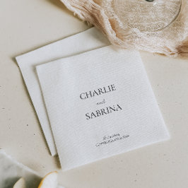 Einfaches elegantes Hochzeitspapier Napkin Serviette