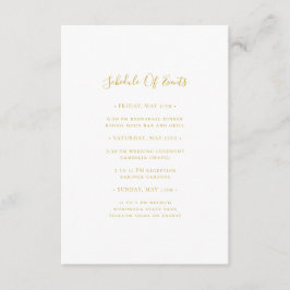 Einfaches elegantes Hochzeitsprogramm Begleitkarte