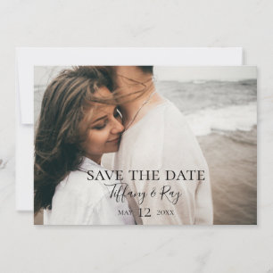 Einfaches elegantes, horizontales Foto Save the Da Save The Date
