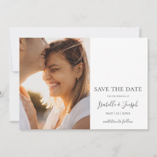 Einfaches elegantes, horizontales Foto Save the Da Save The Date