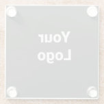 Einfaches, elegantes, individuelles Logo Glasuntersetzer<br><div class="desc">Entwurf</div>