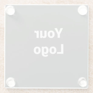 Einfaches, elegantes, individuelles Logo Glasuntersetzer
