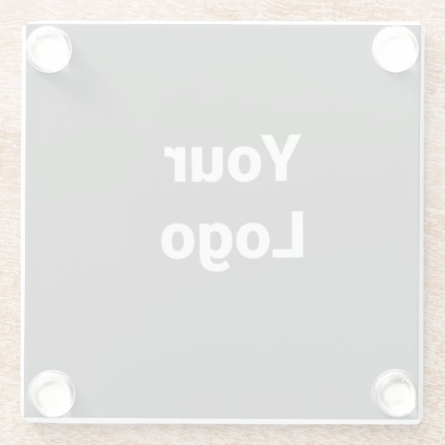 Einfaches, elegantes, individuelles Logo Glasuntersetzer (Rückseite)