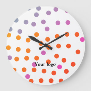Einfaches, elegantes, individuelles Logo Große Wanduhr