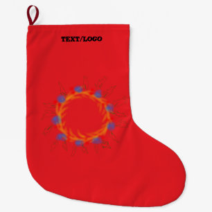 Einfaches, elegantes, individuelles Logo Großer Weihnachtsstrumpf