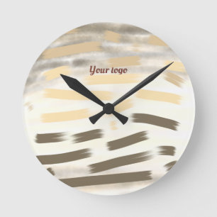 Einfaches, elegantes, individuelles Logo Runde Wanduhr