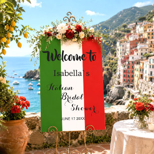 Einfaches Elegantes Italienisches Hochzeitsdusche  Poster