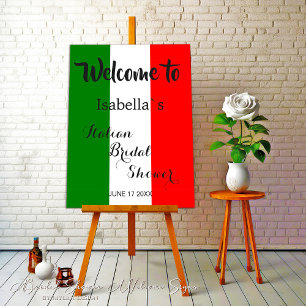 Einfaches Elegantes Italienisches Hochzeitsdusche Poster