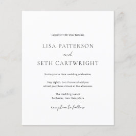 Einfaches elegantes klassisches Budget für Hochzei