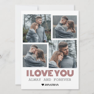 Einfaches elegantes Liebe-Valentinstag-Foto Feiertagskarte