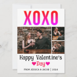 Einfaches elegantes Liebe-Valentinstag-Foto Feiertagskarte