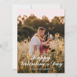 Einfaches elegantes Liebe-Valentinstag-Foto Feiertagskarte