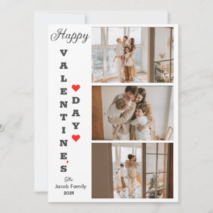 Einfaches elegantes Liebe-Valentinstag-Foto Feiertagskarte