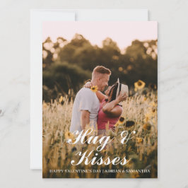 Einfaches elegantes Liebe-Valentinstag-Foto Feiertagskarte