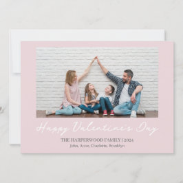 Einfaches elegantes Liebe-Valentinstag Foto Feiertagskarte
