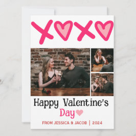Einfaches elegantes Liebe-Valentinstag-Foto Feiertagskarte