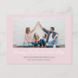 Einfaches elegantes Liebe-Valentinstag Foto Feiertagspostkarte