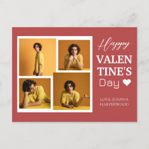 Einfaches elegantes Liebe-Valentinstag-Foto Feiertagspostkarte