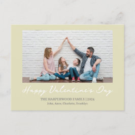 Einfaches elegantes Liebe-Valentinstag Foto Feiertagspostkarte