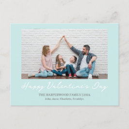Einfaches elegantes Liebe-Valentinstag Foto Feiertagspostkarte