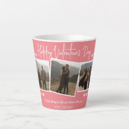 Einfaches elegantes Liebe-Valentinstag-Foto Milchtasse