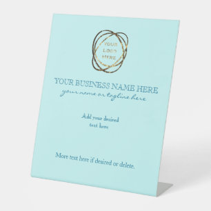 Einfaches elegantes Logo für das Unternehmen Aqua Sockelschild