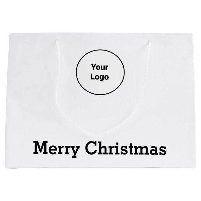 Einfaches elegantes Logo Große Geschenktüte (Vorderseite)