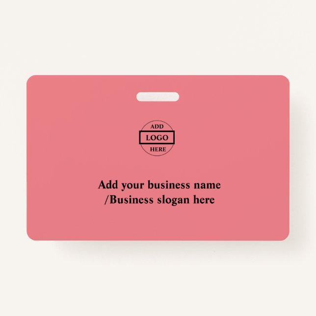 Einfaches, elegantes Logo hier Abzeichen Ausweis (Vorderseite)