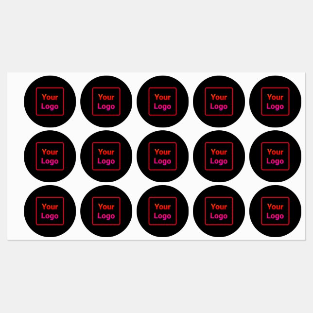 Einfaches, elegantes Logo hier Etiketten (Blatt)